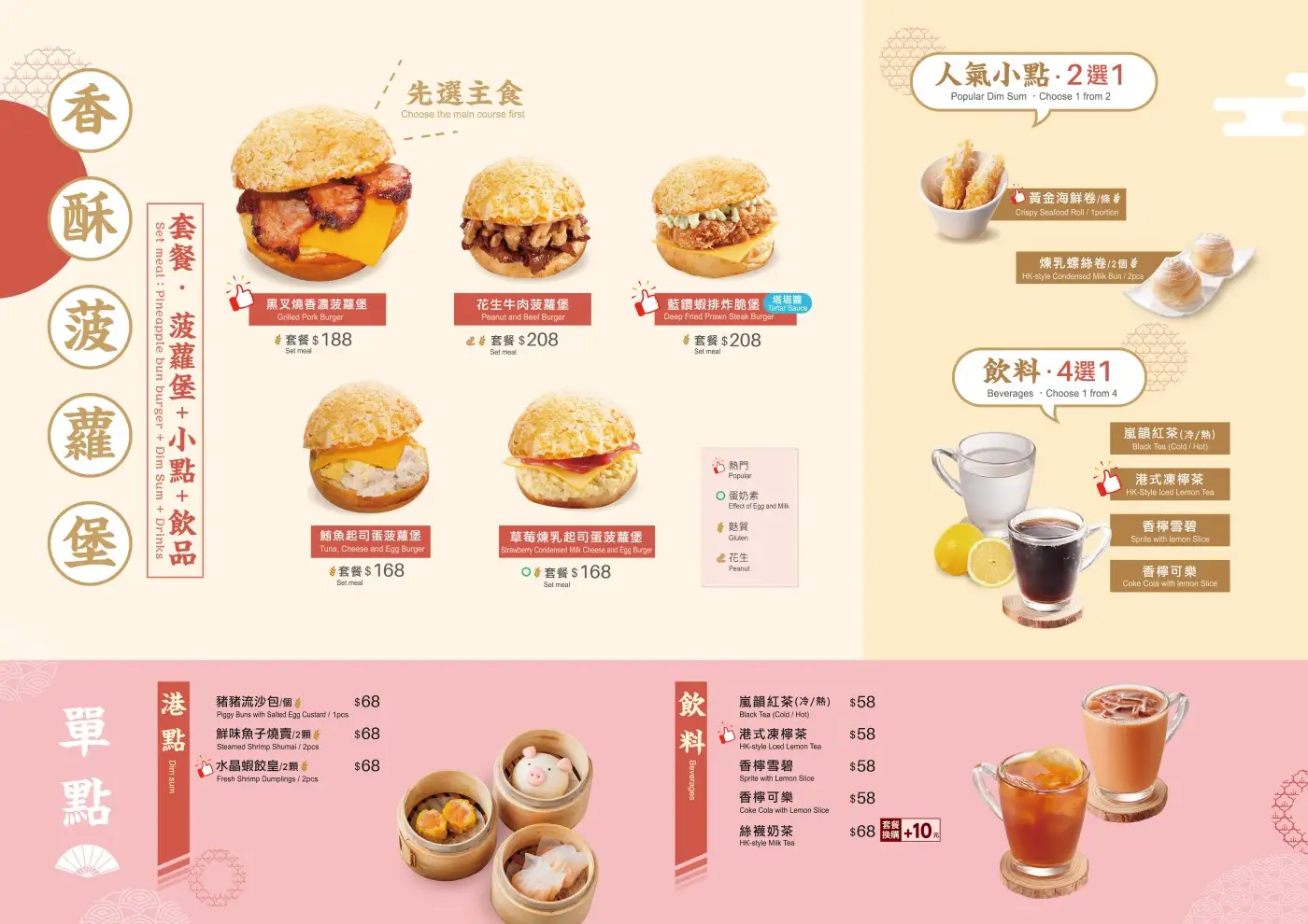 菜單【點八小食】台北三創店 菠蘿堡